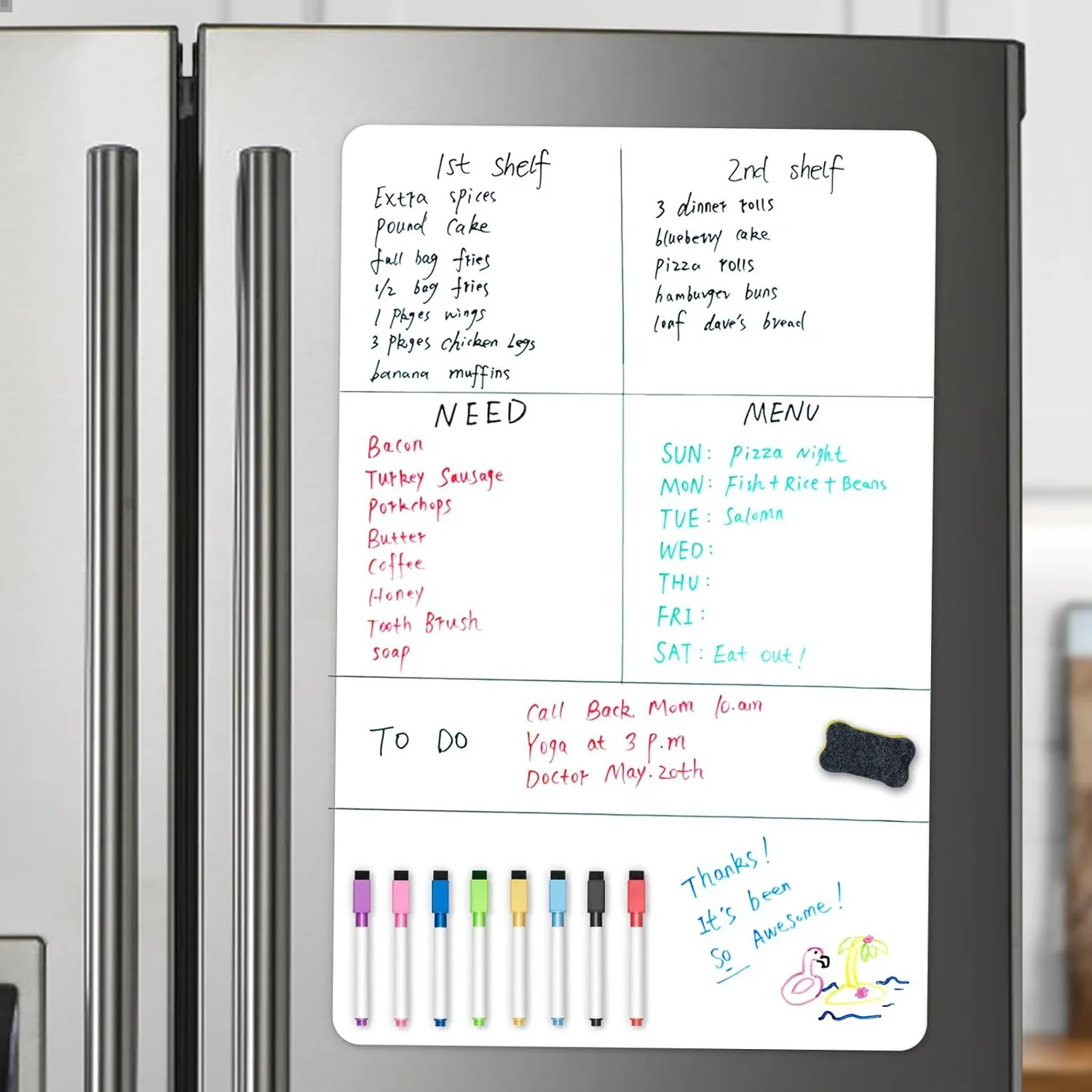 Baby Food Schedule - Papan tulis putih penghapus kering papan