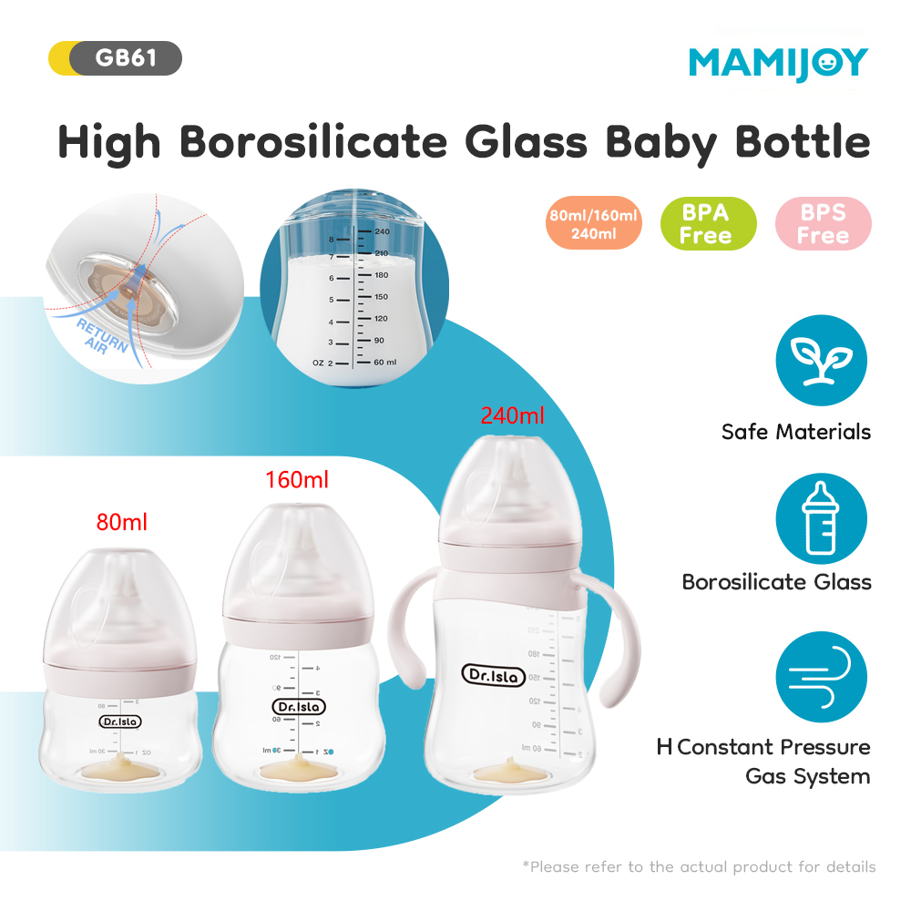 Baby Food Containers Glass - Botol Kaca Bayi 80/160/240Ml Botol Susu