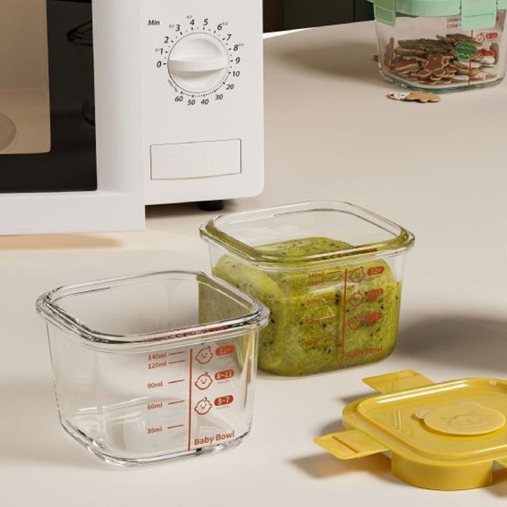Baby Food Containers Glass - Kotak Penyimpanan Makanan Baru 170ml, Aman