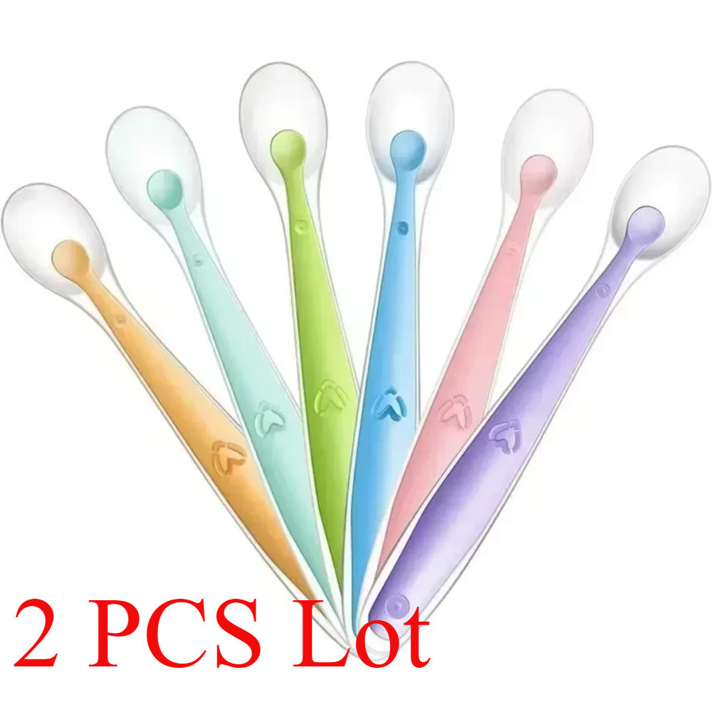 Baby Food Utensil - 2/1 Buah Sendok Silikon untuk Bayi
