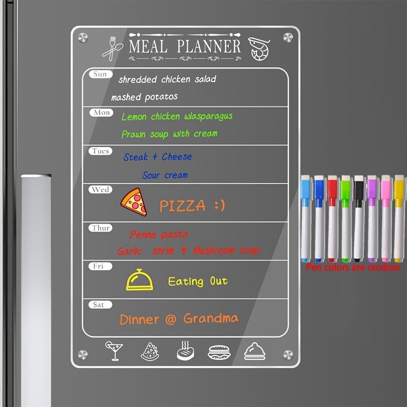 Baby Food Schedule - Papan Menu Akrilik untuk Dapur, Perencana