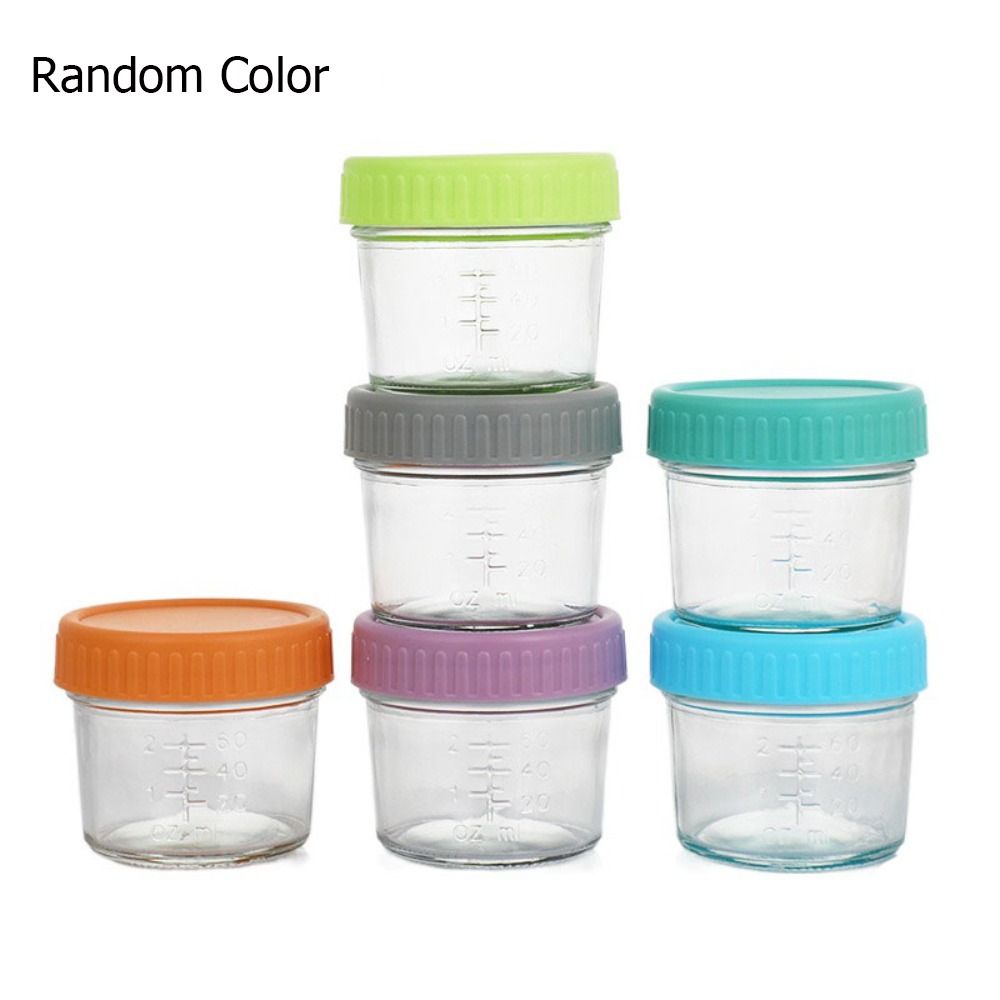 Baby Food Containers Glass - 6 Buah Stoples Makanan Bayi Kaca