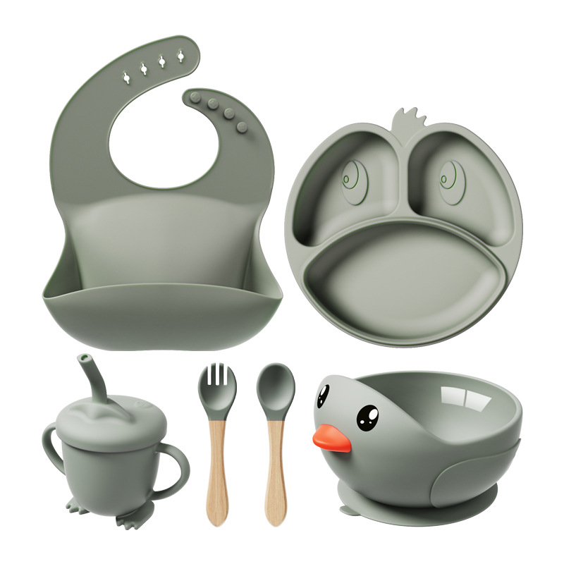 Baby Food Bowl - Set Peralatan Makan Silikon Anak Somenie,