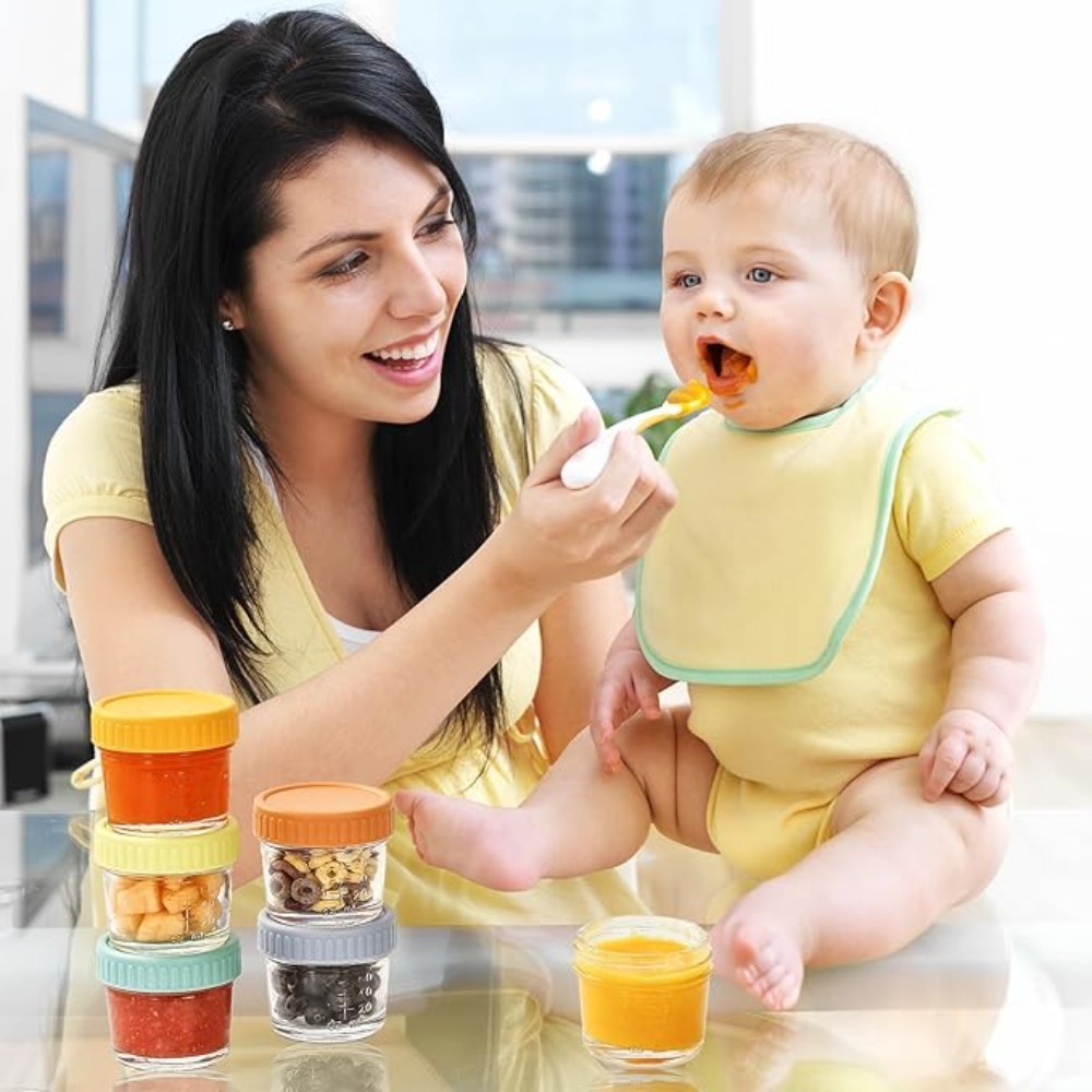 Baby Food Containers Glass - 6 Buah Toples Makanan Bayi Kaca