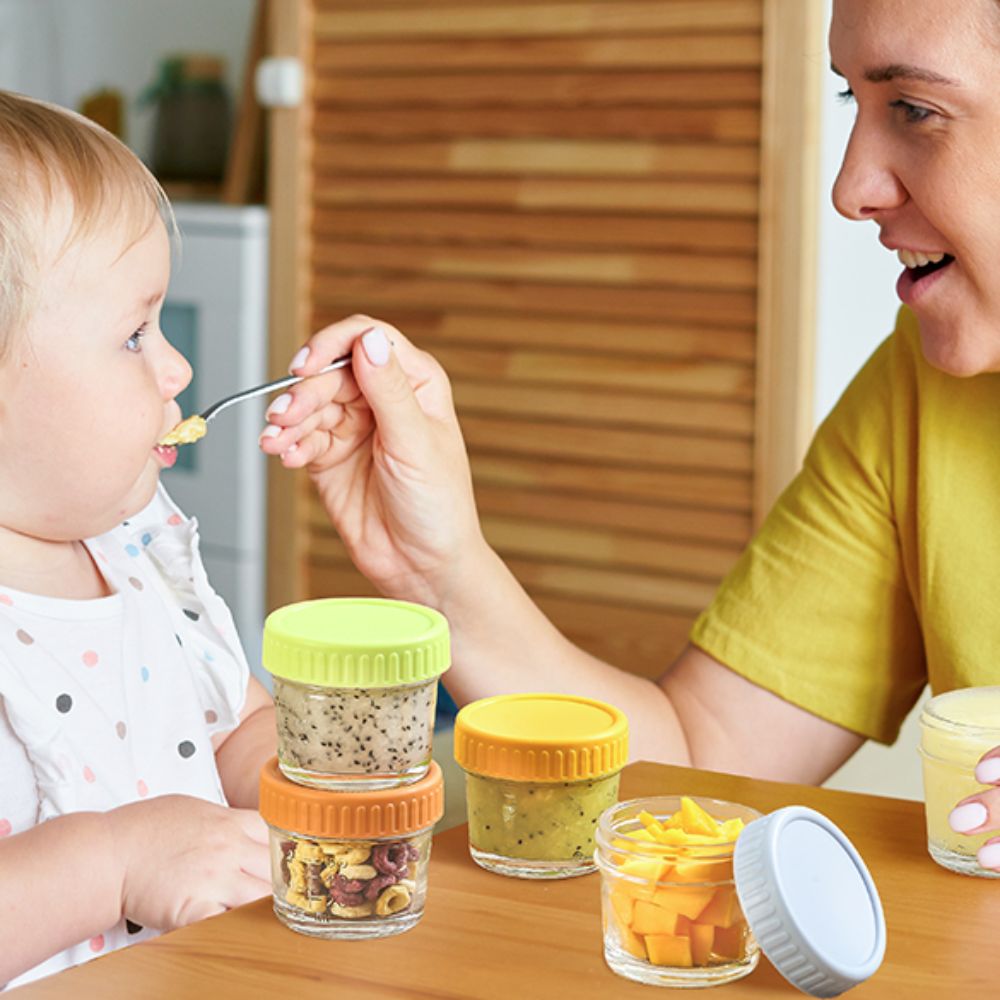 Baby Food Containers Glass - 6 Buah Toples Makanan Bayi Kaca