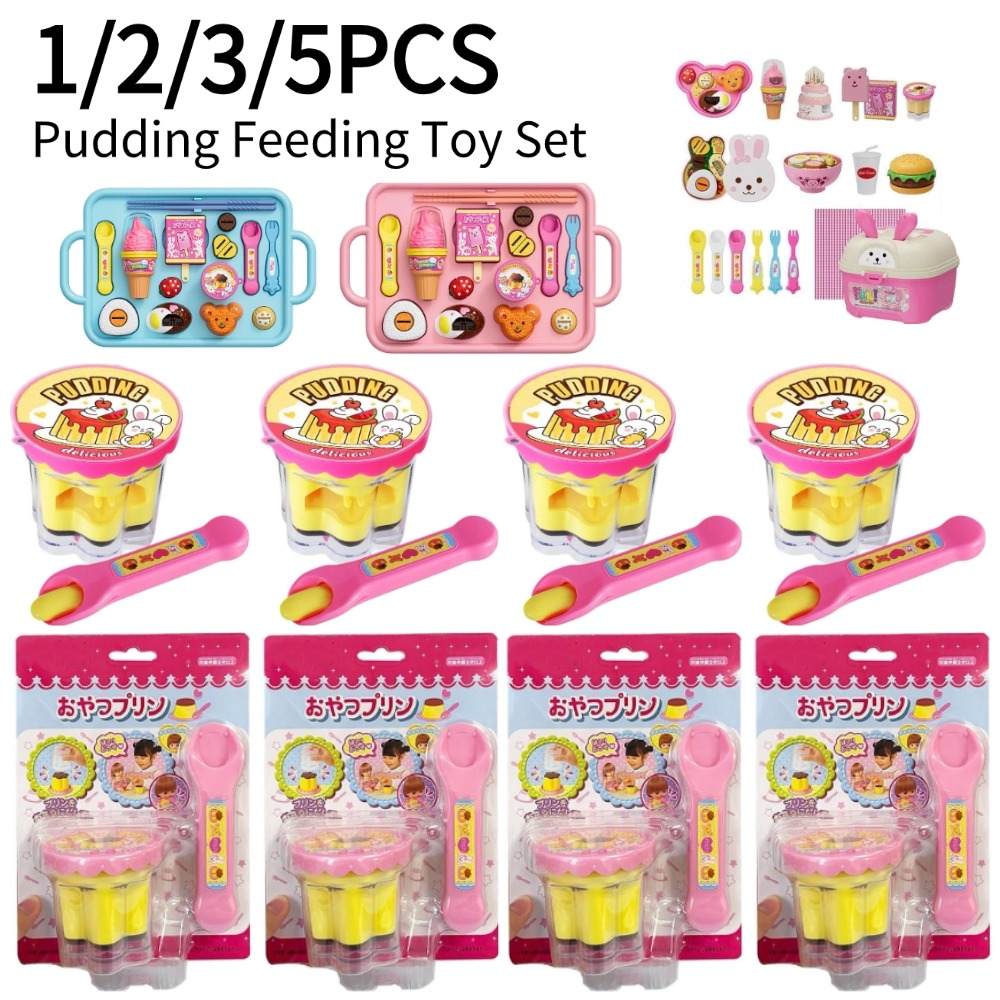 Baby Food Cooking Set - Set Mainan Makanan Puding dengan Sendok
