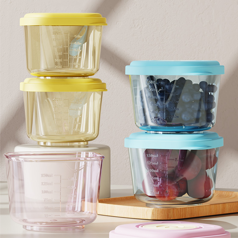 Baby Food Containers Glass - 6 Buah Wadah Penyimpanan Makanan Bayi