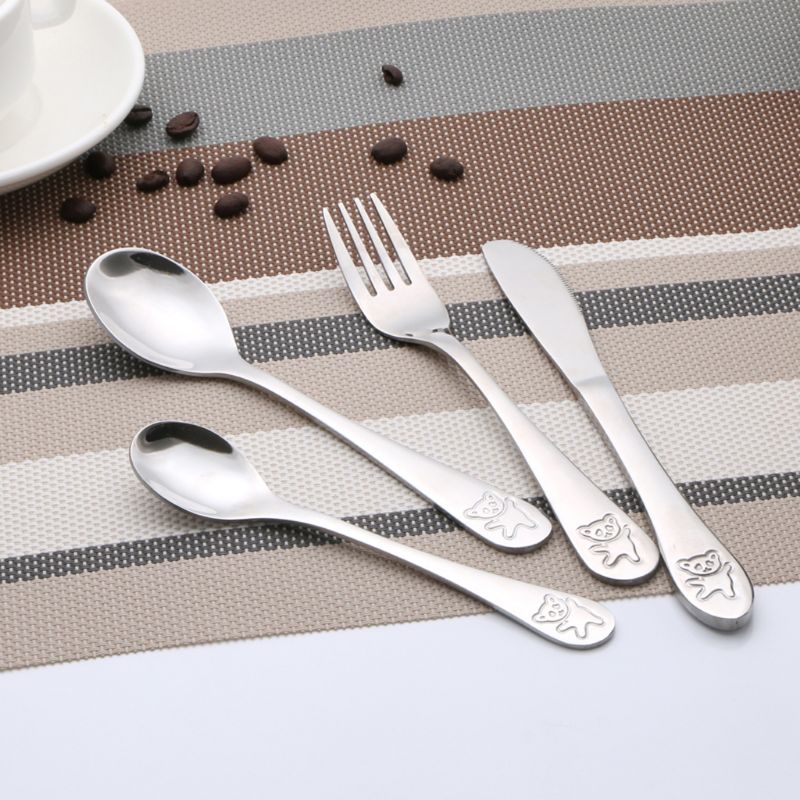 Baby Food Knife Set - 4 Buah/Set Sendok Teh Bayi Sendok
