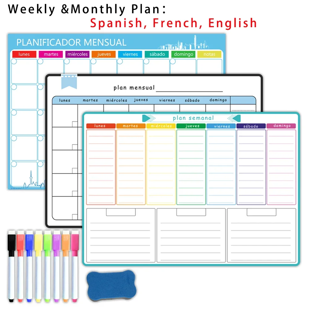 Baby Food Schedule - Perencana Mingguan & Bulanan Magnetik Ukuran