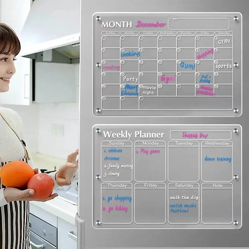 Baby Food Schedule - Stiker Magnet kulkas kalender akrilik bening