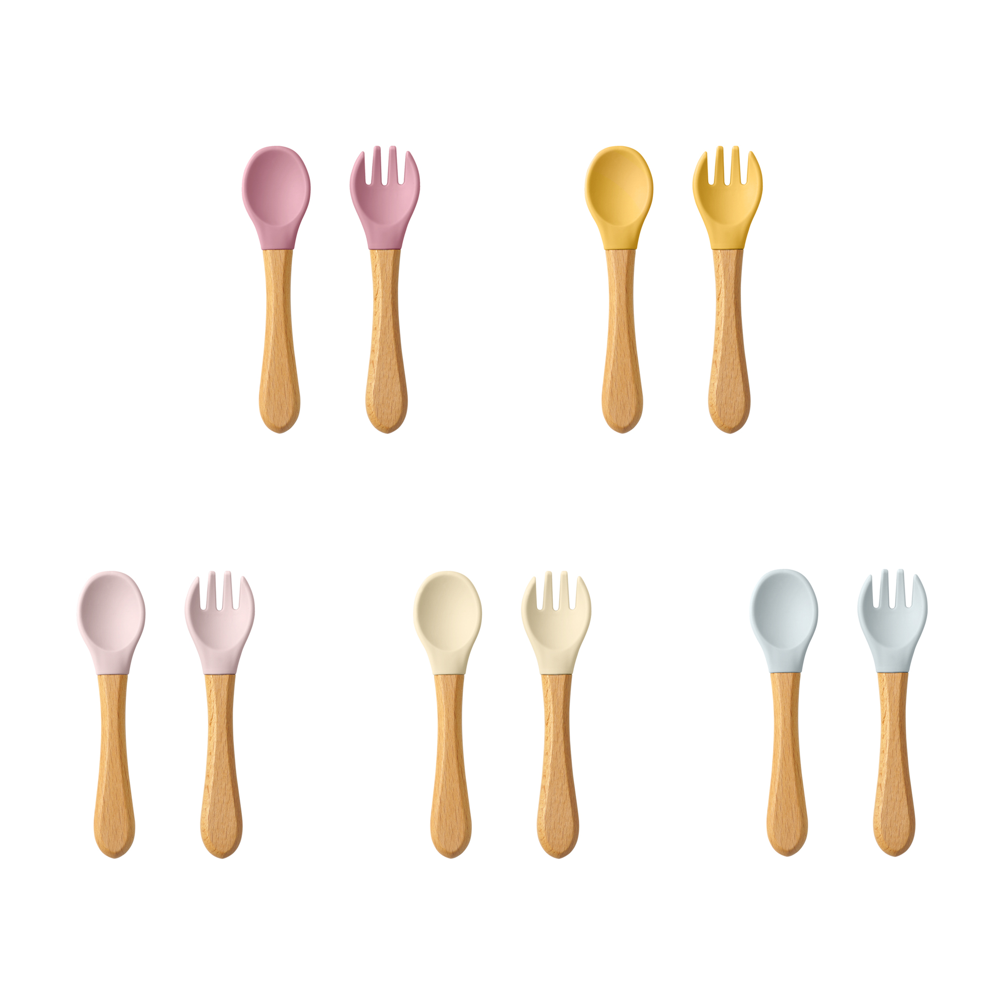 Baby Food Utensil - Sendok belajar bayi, 2 buah Set