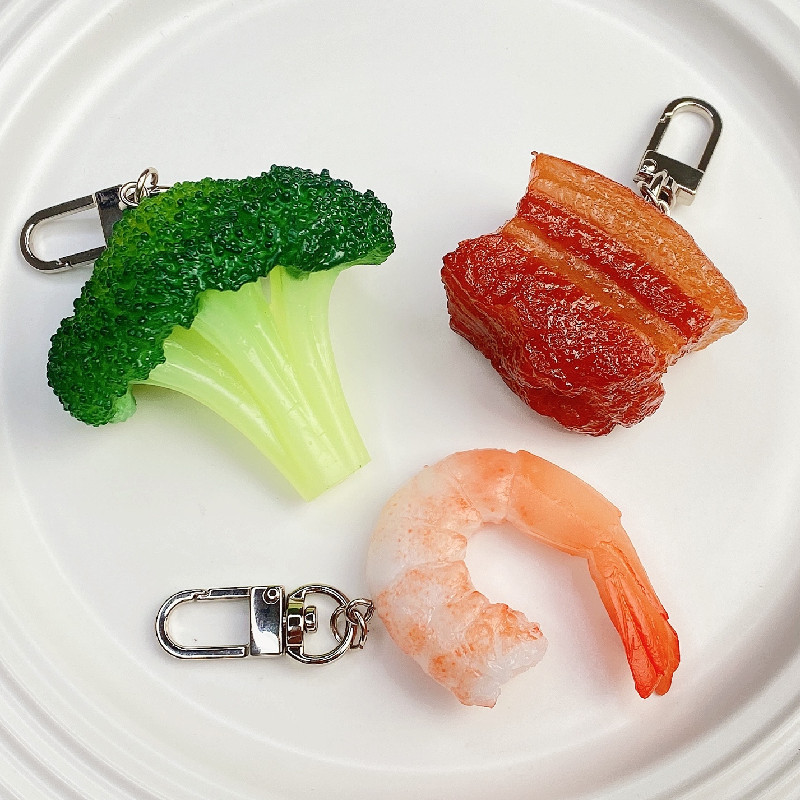 Baby Food Shrimp - Gantungan kunci simulasi makanan gantungan kunci
