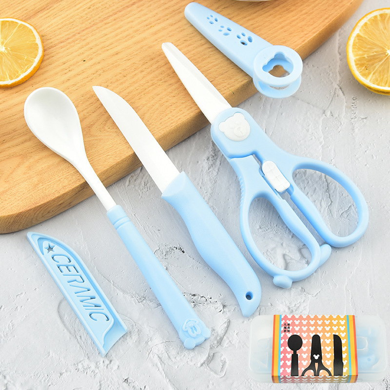 Baby Food Knife Set - Set keramik tiga potong untuk makanan