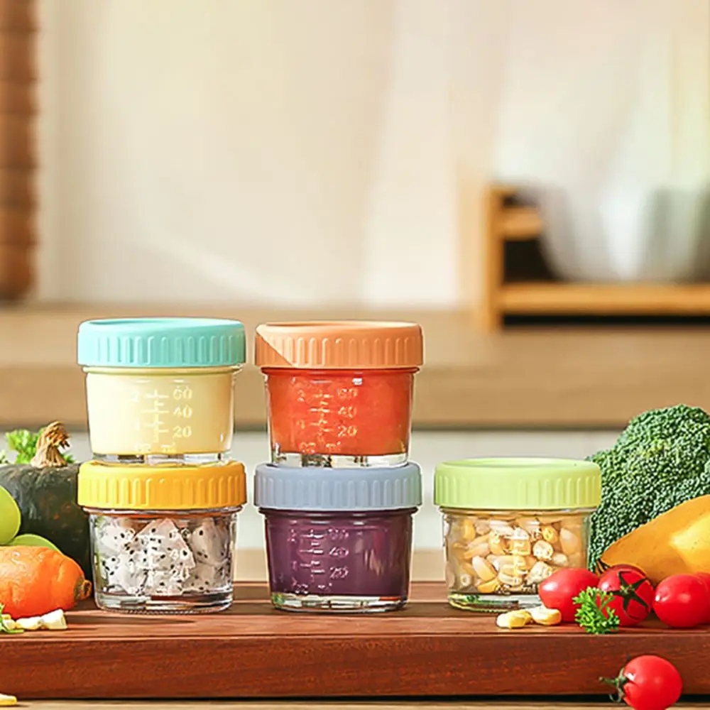 6 buah toples kaca serbaguna u - Baby Food Glass Containers ulasan dan harga