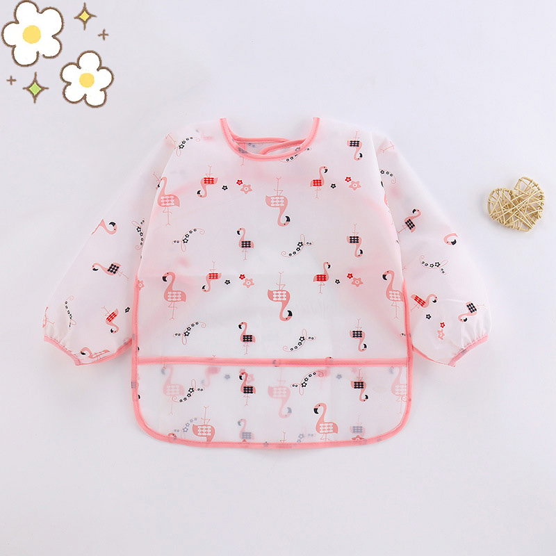 Celemek Bayi Kartun Silikon 0- - Bib Long Sleeve ulasan dan harga