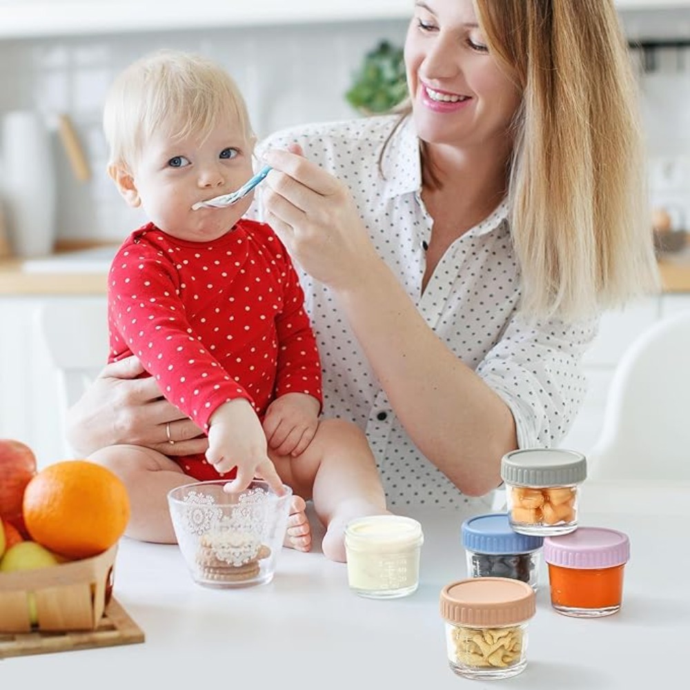 6pcs Stoples Kaca Mason Jar un - Baby Food Containers Glass ulasan dan harga
