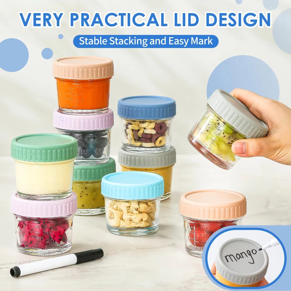 6pcs Stoples Kaca Mason Jar un - Baby Food Containers Glass ulasan dan harga