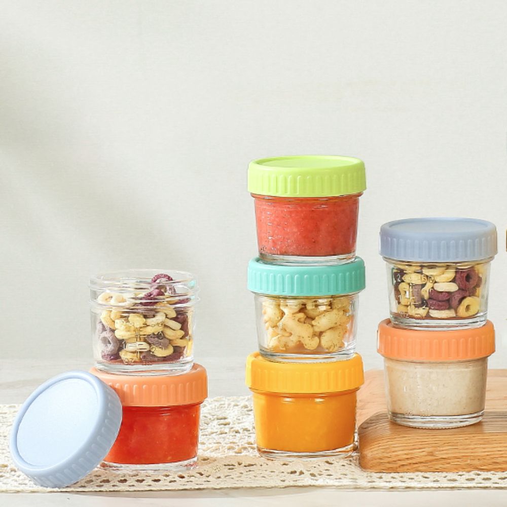 6pcs Stoples Kaca Mason Jar un - Baby Food Containers Glass ulasan dan harga