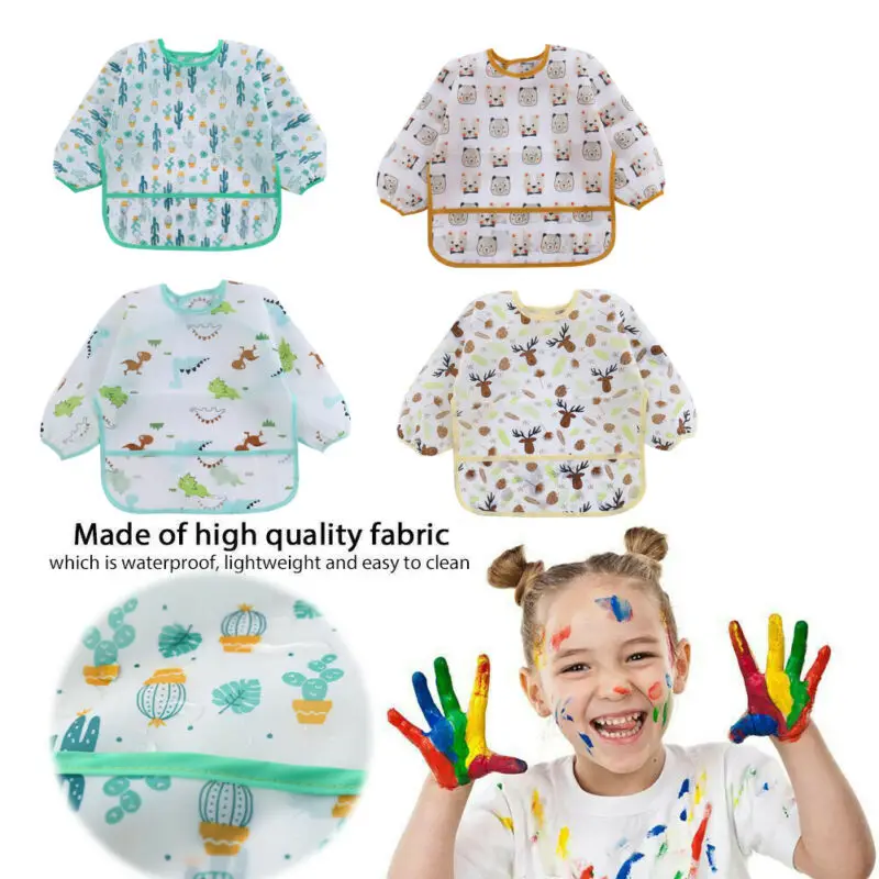 1 Buah Celemek Bayi Lucu Tahan - Bib Long Sleeve ulasan dan harga