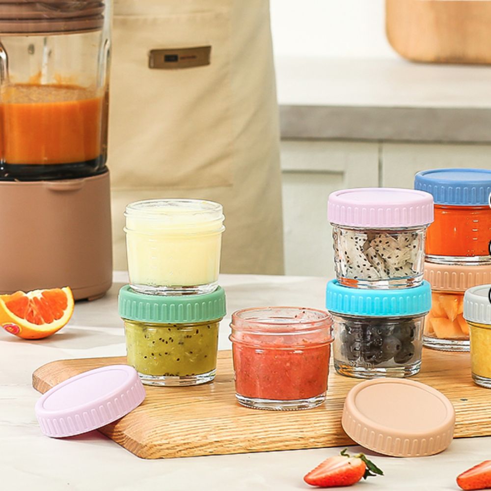 6 Buah Stoples Kaca Mason Jar  - Baby Food Containers Glass ulasan dan harga