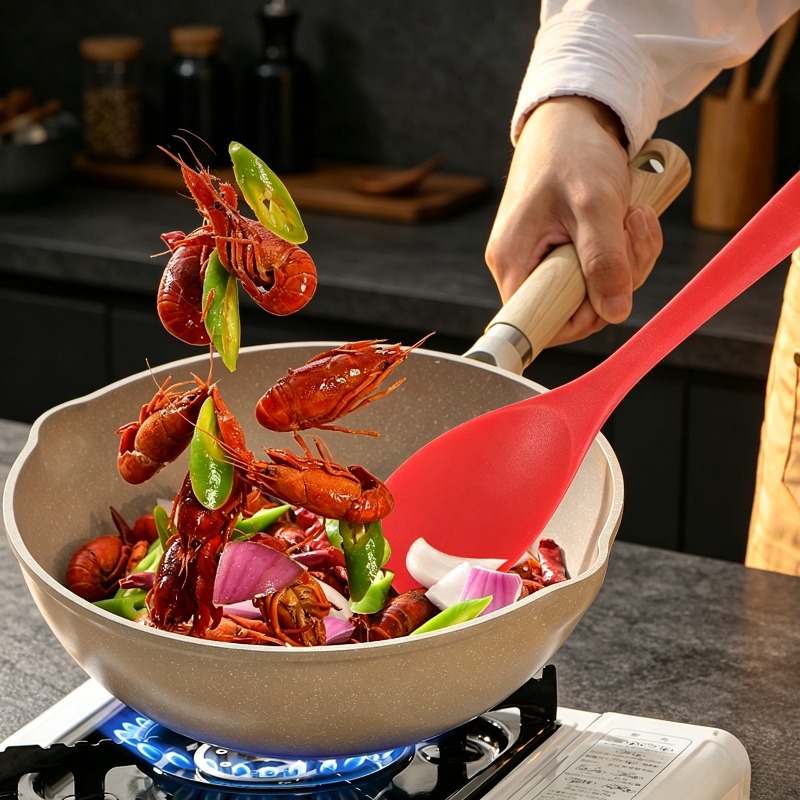 Spatula Silikon Food-Grade Tah - Baby Food Cooking Set ulasan dan harga