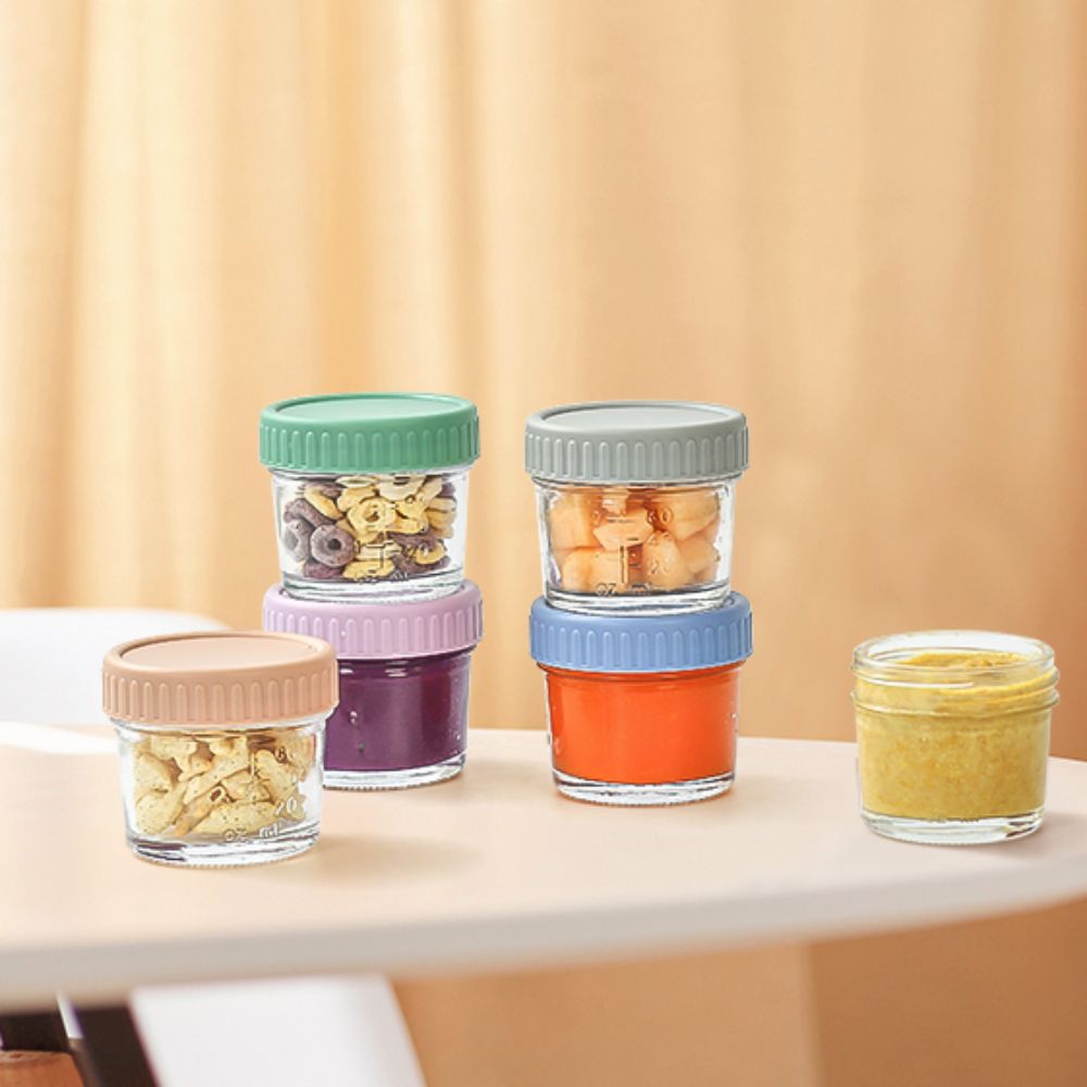 6 Buah Stoples Makanan Bayi Ka - Baby Food Containers Glass ulasan dan harga