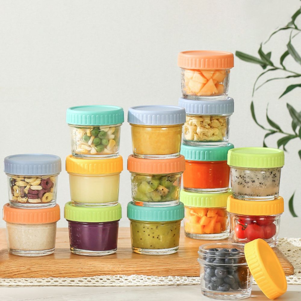 6 Buah Toples Makanan Bayi Kac - Baby Food Containers Glass ulasan dan harga