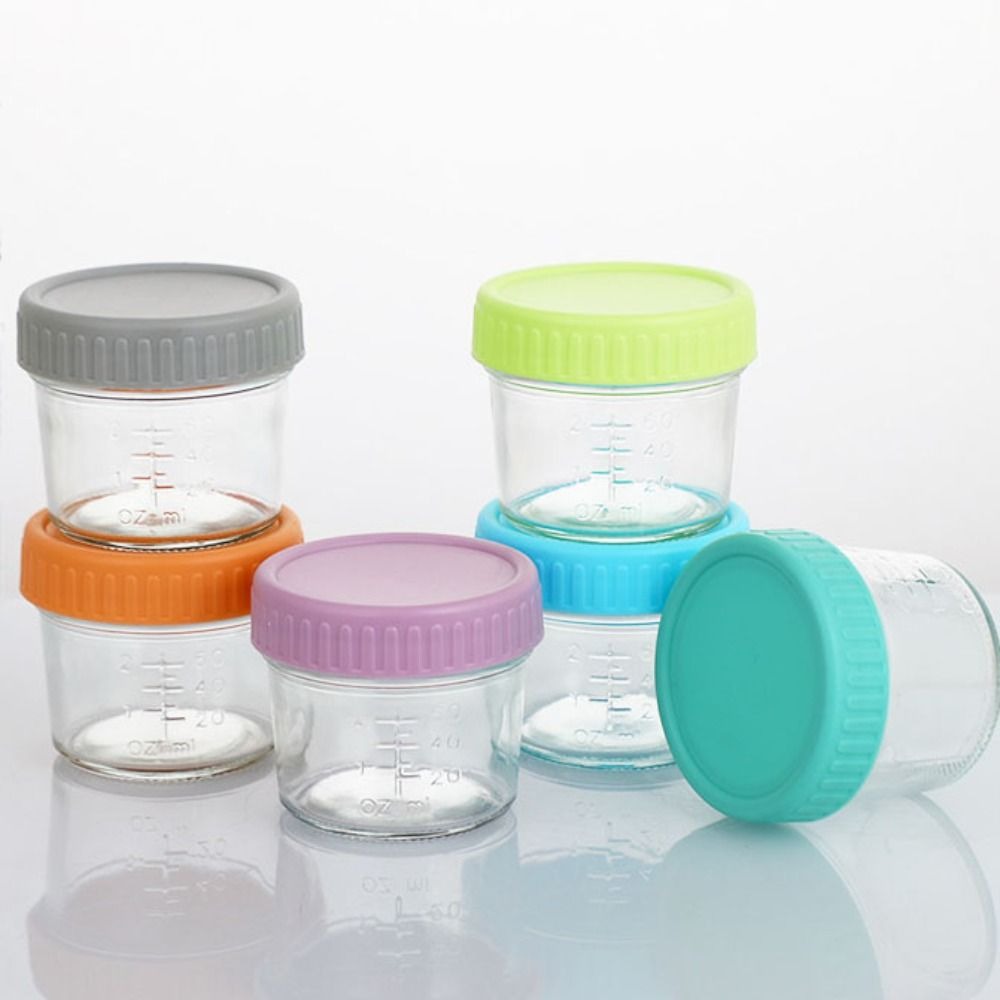 6 Buah Toples Makanan Bayi Kac - Baby Food Containers Glass ulasan dan harga