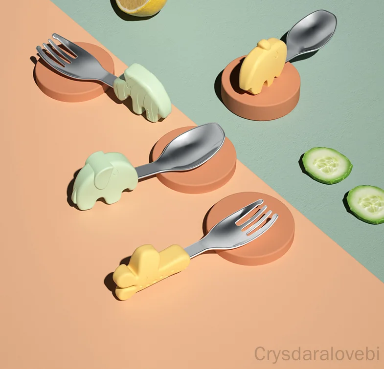 1setElephant Sendok Garpu Pend - Baby Food Knife Set ulasan dan harga