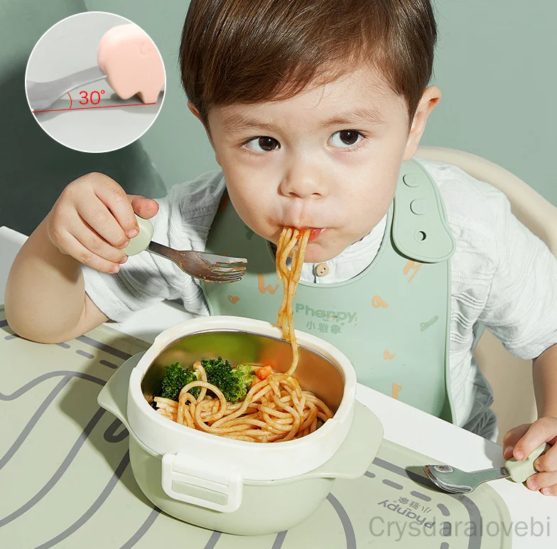 1setElephant Sendok Garpu Pend - Baby Food Knife Set ulasan dan harga