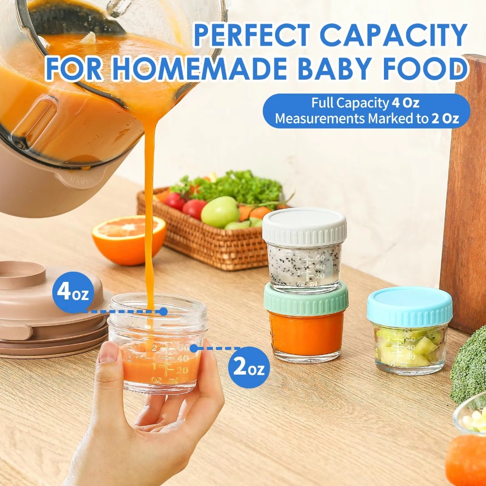 6 Buah Toples Makanan Bayi Kac - Baby Food Containers Glass ulasan dan harga