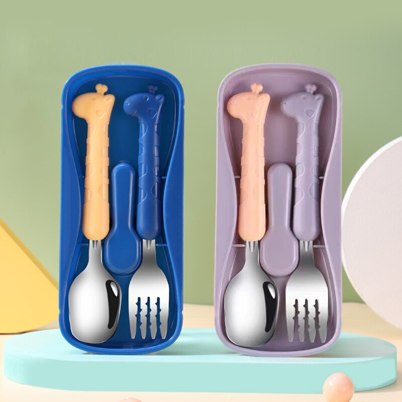 Set Peralatan Makan Anak 2-Pot - Baby Food Knife Set ulasan dan harga