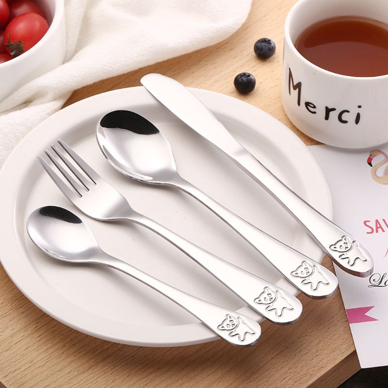 4 Buah/Set Sendok Teh Bayi Sen - Baby Food Knife Set ulasan dan harga