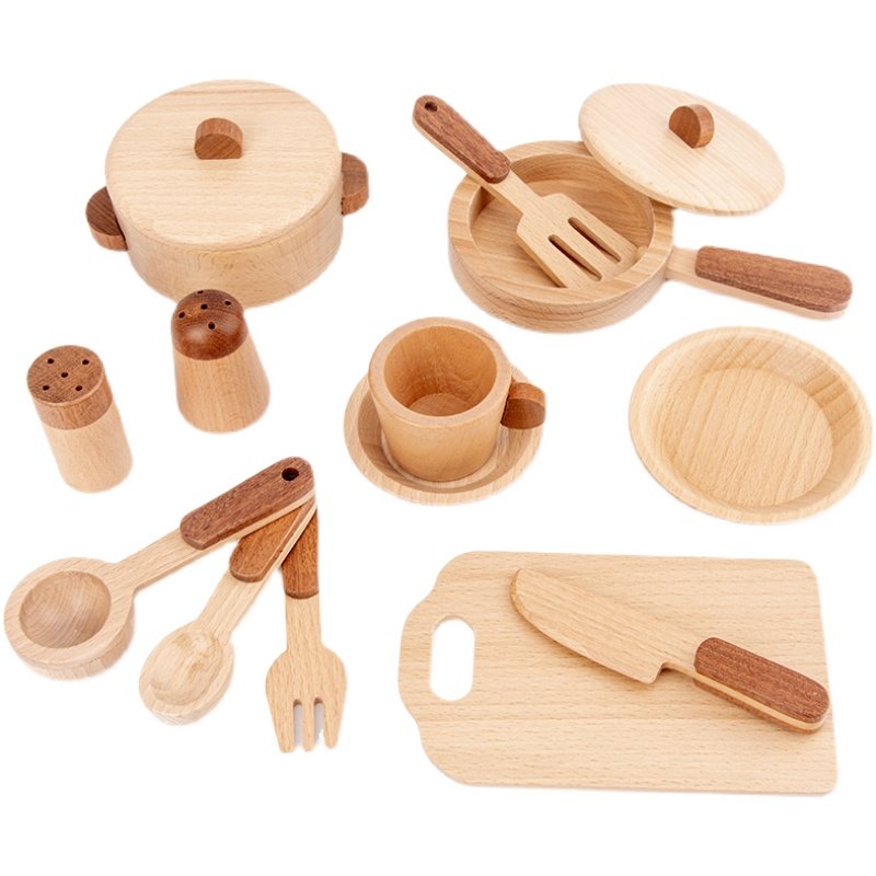Mainan Dapur Kayu Beech Maoduo - Baby Food Utensil ulasan dan harga