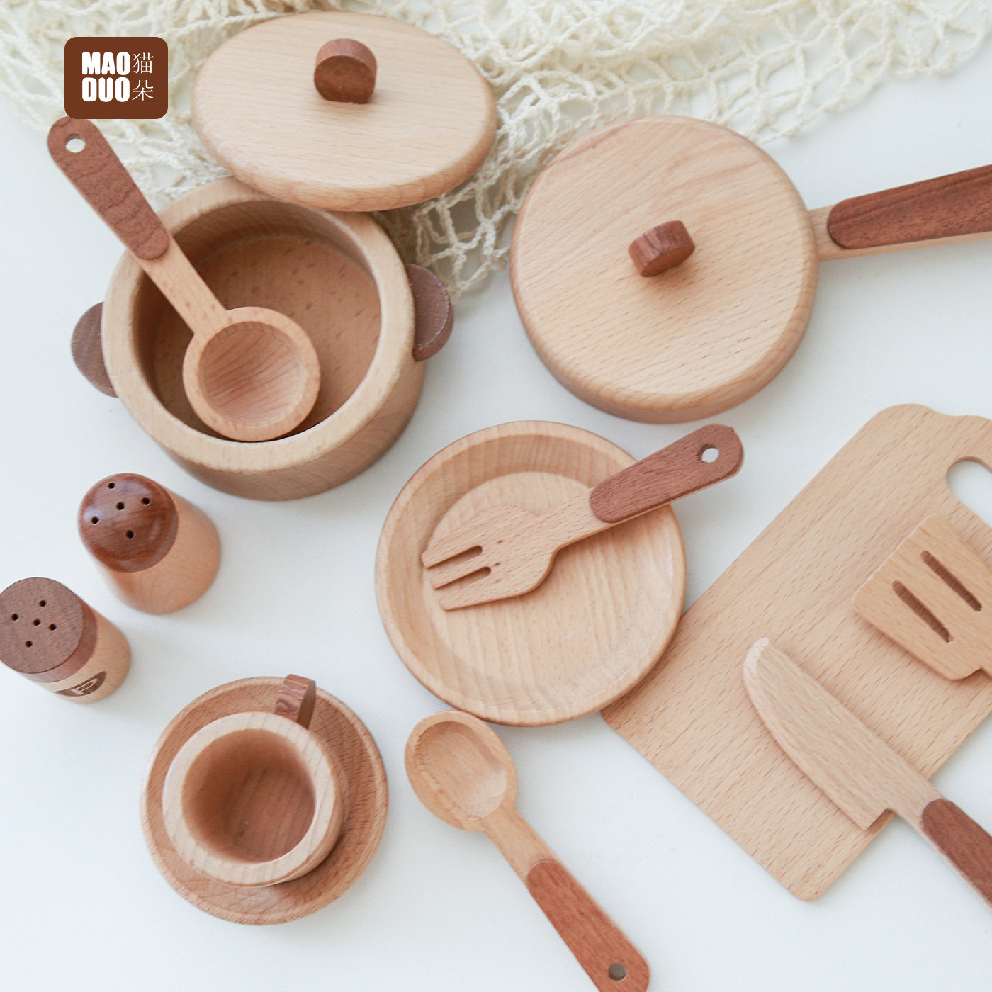 Mainan Dapur Kayu Beech Maoduo - Baby Food Utensil ulasan dan harga