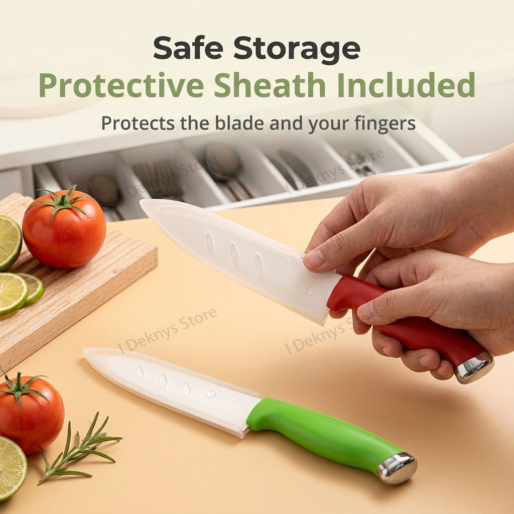 Set Pisau Keramik Dapur 4' 5'  - Baby Food Knife Set ulasan dan harga