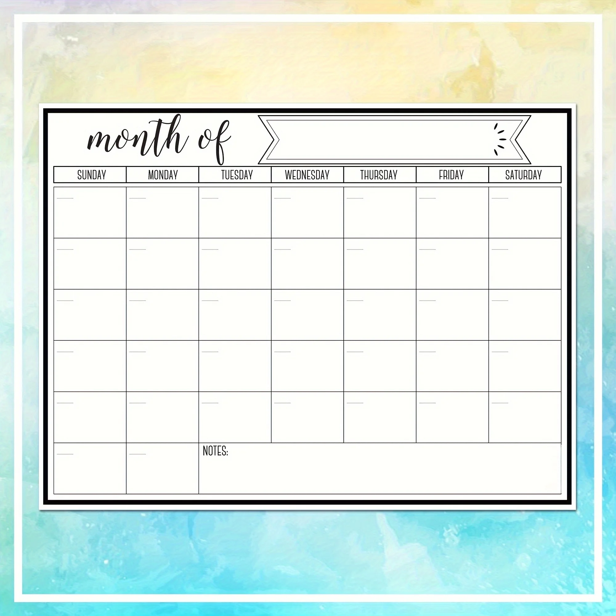 Papan Tulis Kalender Bulanan M - Baby Food Schedule ulasan dan harga