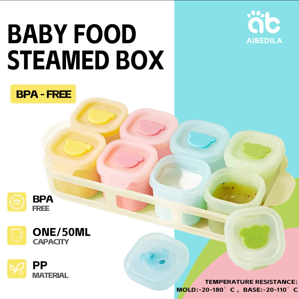 AIBEDILA Baki Silikon untuk Ma - Baby Food Containers Glass ulasan dan harga