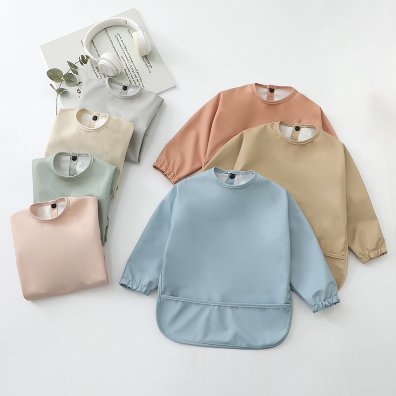 Celemek Makan Anak-anak Tahan  - Bib Long Sleeve ulasan dan harga