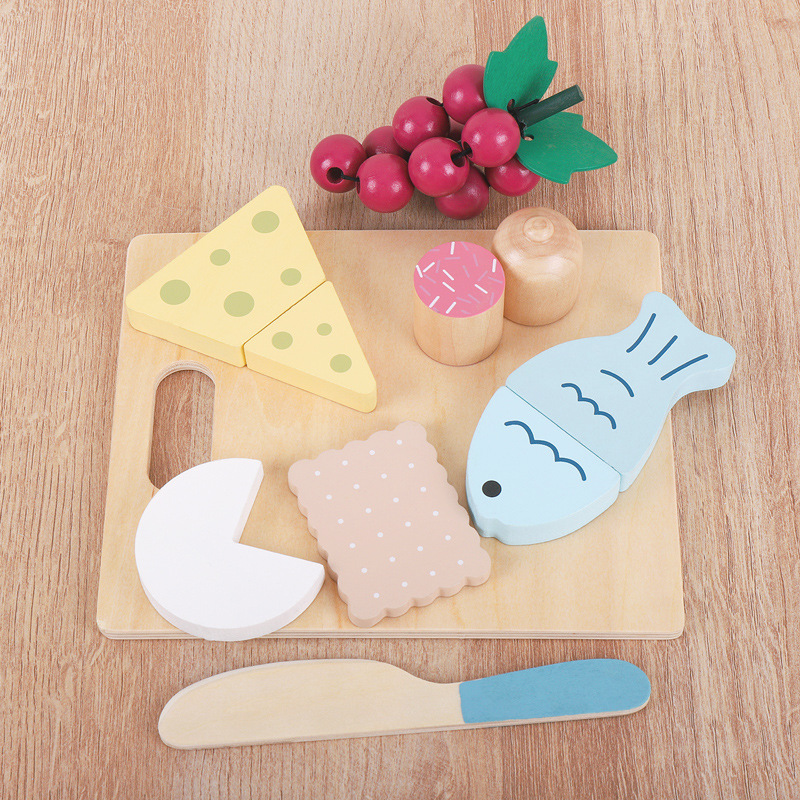 Mainan Dapur Berpura-pura Kayu - Baby Food Cooking Set ulasan dan harga