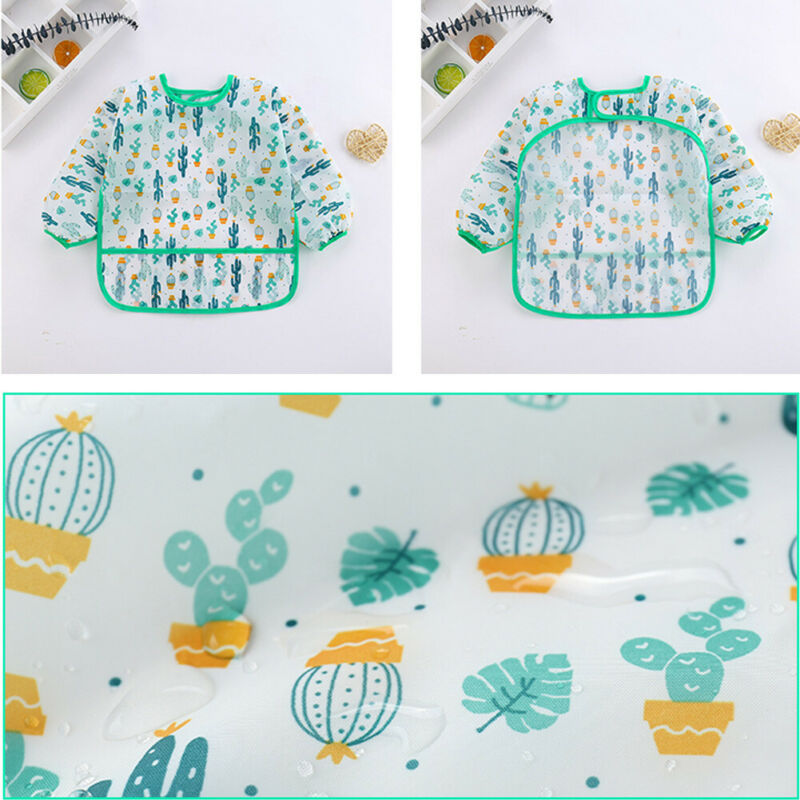 Celemek bayi baru lucu anak ba - Bib Long Sleeve ulasan dan harga