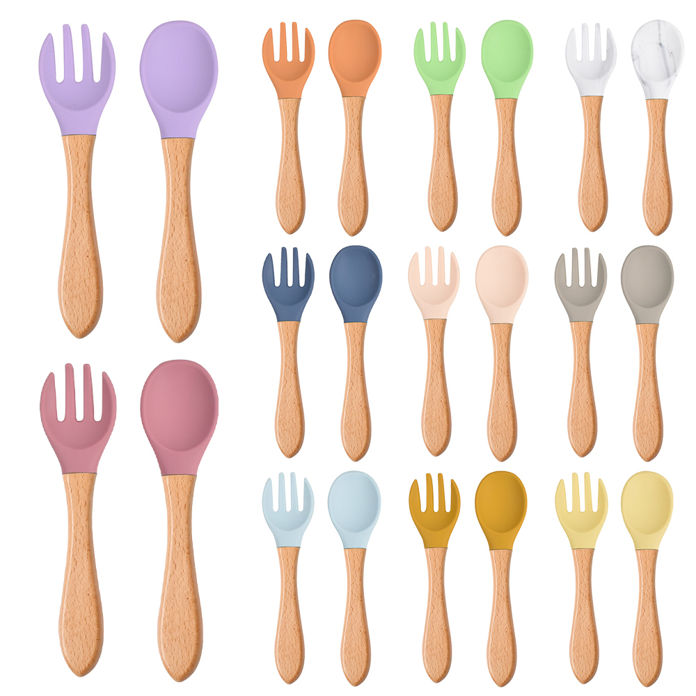 2 Buah/Set Sendok Garpu Siliko - Baby Food Utensil ulasan dan harga