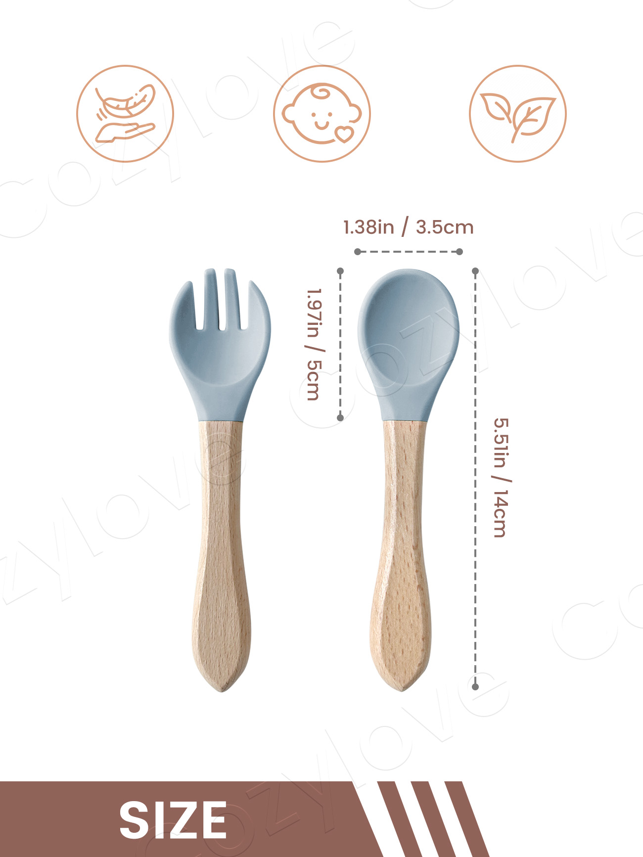 Set Garpu Sendok Silikon Bayi, - Baby Food Utensil ulasan dan harga
