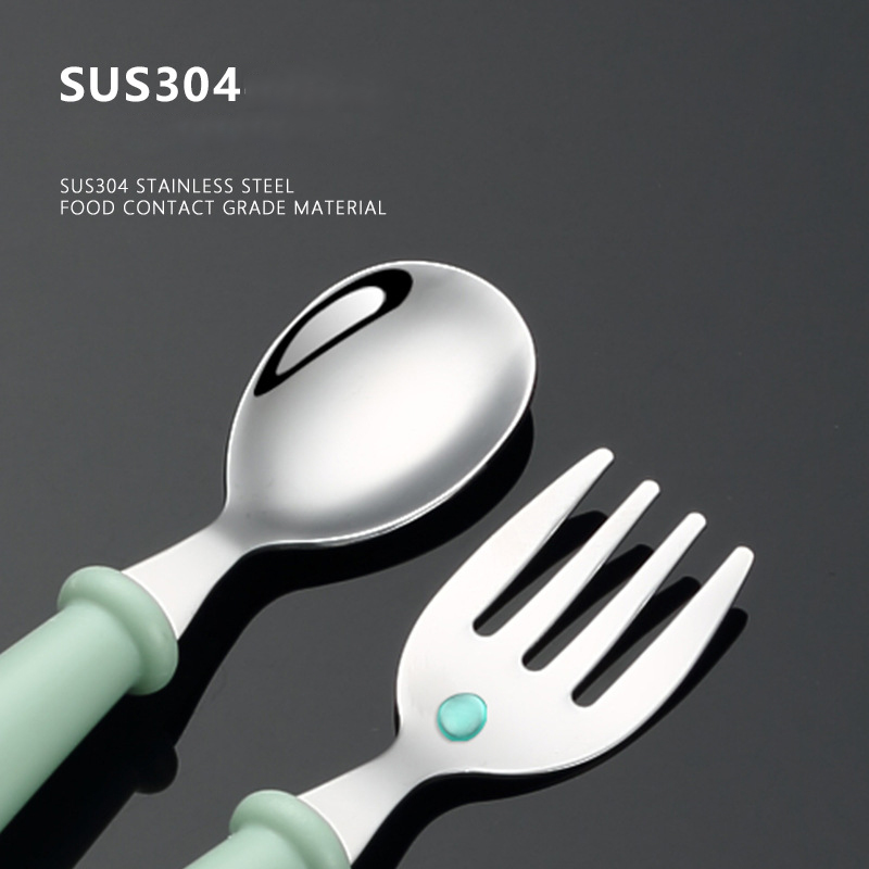 Sendok Garpu Latihan Makan Bal - Baby Food Knife Set ulasan dan harga