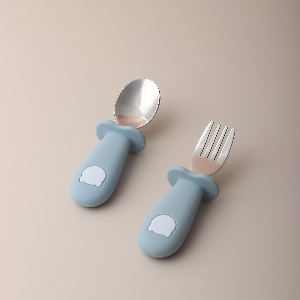 Sendok dan Garpu Silikon Bentu - Baby Food Utensil ulasan dan harga