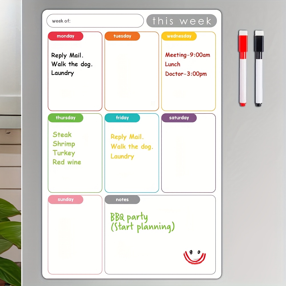 Papan Tulis Kalender Kulkas Mi - Baby Food Schedule ulasan dan harga