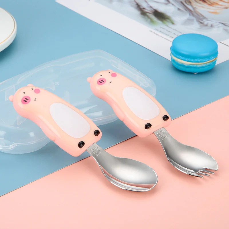304 Set Peralatan Makan Portab - Baby Food Knife Set ulasan dan harga