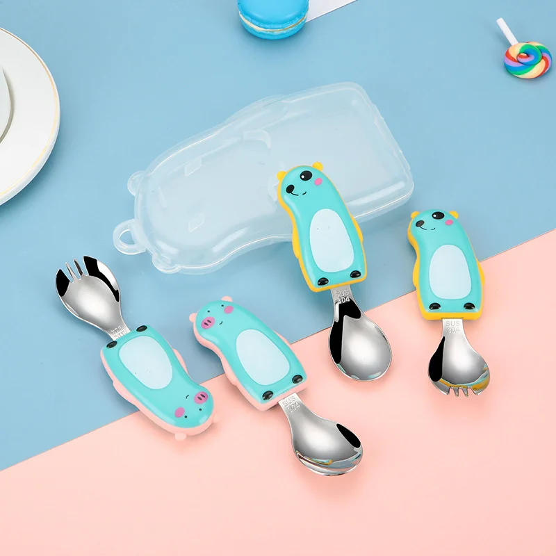 304 Set Peralatan Makan Portab - Baby Food Knife Set ulasan dan harga