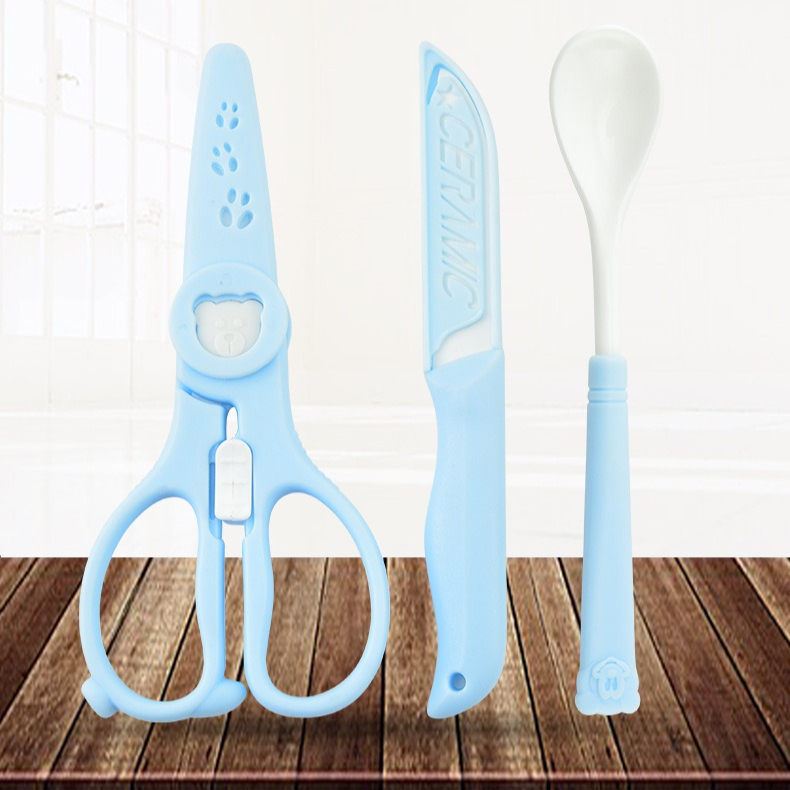 Set keramik tiga potong untuk  - Baby Food Knife Set ulasan dan harga