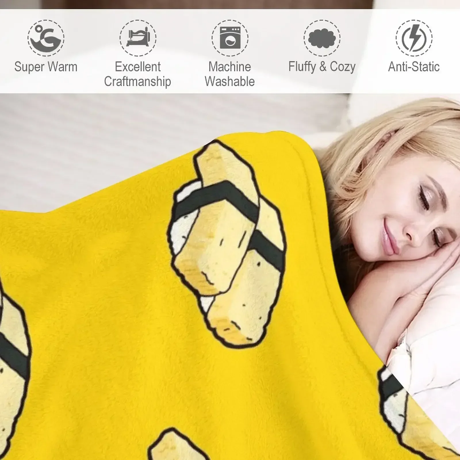 Selimut Motif Sushi Tamago Tel - Baby Food Japanese ulasan dan harga